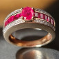 Bague Rubis et Diamant Or 18 carats Taille 54 et sur mesure (s)