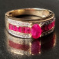 Bague Rubis et Diamant Or 18 carats Taille 54 et sur mesure (s)