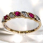 Bague Anneau Rubis et Diamants Or 18 carats Taille 54 et sur mesure (s)