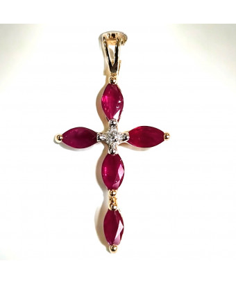 Pendentif Rubis et Diamants...