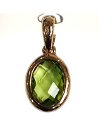 Pendentif Péridot Or 18 carats (s)