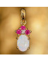 Pendentif Rubis Opale et Diamants Or 18 carats (s)