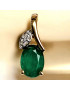 Pendentif Emeraude et Diamants Fruit Or 18 carats (s)