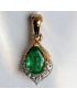 Pendentif Emeraude et Diamants Or 18 carats (s)