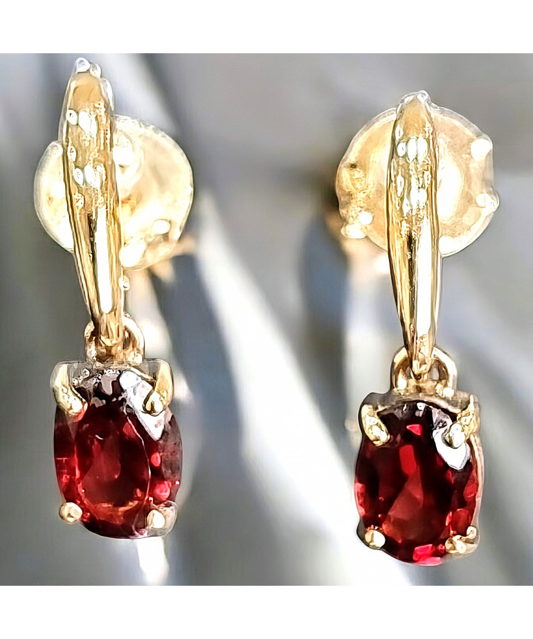 Boucles Grenat Or 18 carats (s)