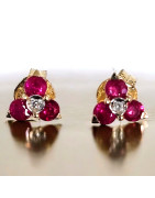 Boucles Rubis & Diamants Or 18 carats (s)