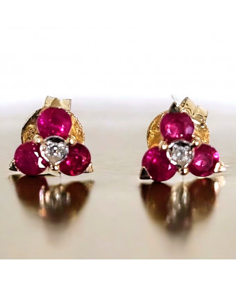 Boucles Rubis & Diamants Or 18 carats (s)