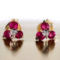Boucles Rubis & Diamants Or 18 carats (s)