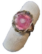 Bague tourmaline melon d'eau argent 925 Taille 53