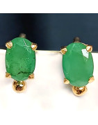 Boucles Emeraude Or 18 carats (s)