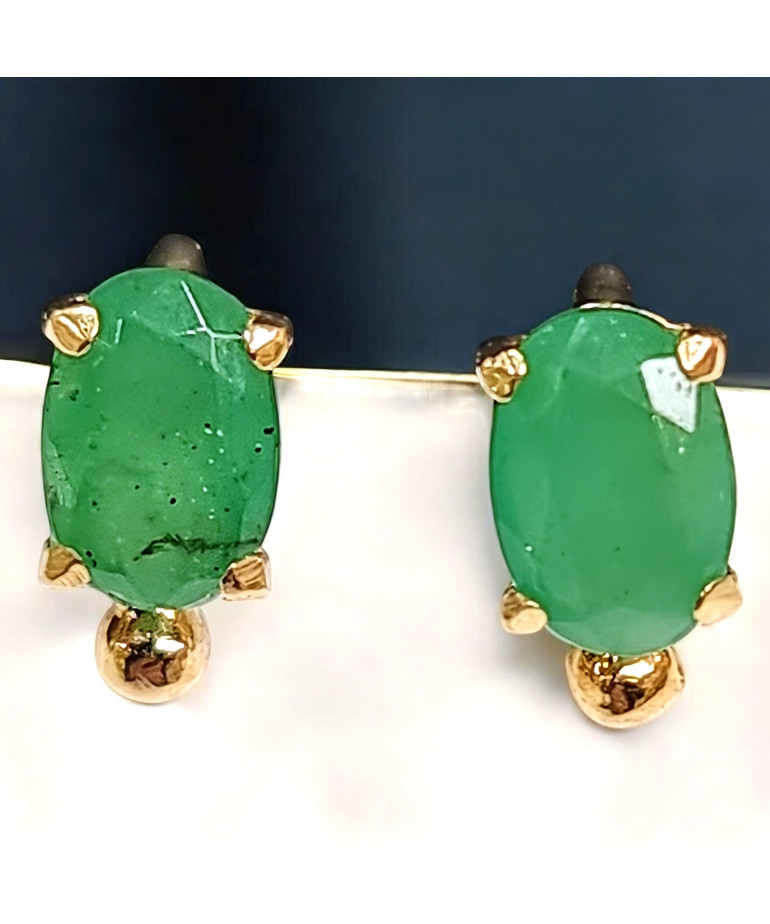 Boucles Emeraude Or 18 carats (s)