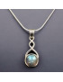 Pendentif Labradorite Facettée sur chaîne Argent 925 (s)