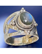 Bague Labradorite Argent 925 Taille 56 (s)