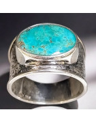 Bague Turquoise Argent 925 Taille 60 (s)