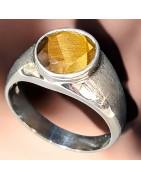 Bague Œil de tigre Argent 925 Taille 62 (s)