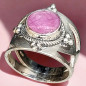 Bague Rubis Etoilé Argent 925 Taille 58 (s)