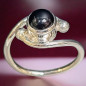 Bague Quartz fumé Argent 925 (s)