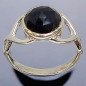 Bague Spinelle noire facettée Argent 925 Taille 54 (s)