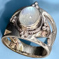 Bague Pierre de lune Argent 925 Taille 56 (s)