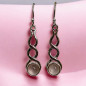 Boucles Quartz rose Argent 925 (s)
