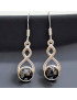 Boucles Spinelle facettée Argent 925 (s)
