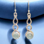 Boucles Aigue marine Argent 925 (s)