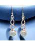 Boucles Aigue marine Argent 925 (s)
