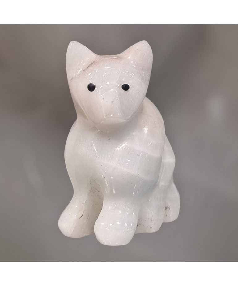 Chat Onyx blanche 6cm