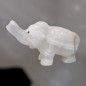 Eléphant Onyx blanche 6cm