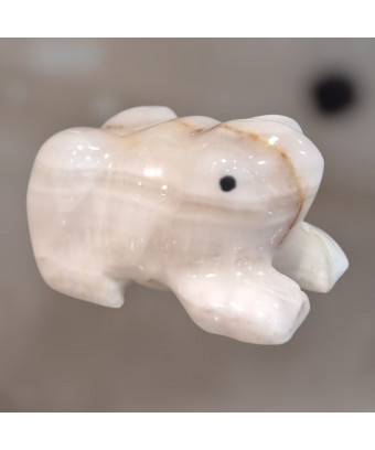 Grenouille Onyx blanche 6cm (s)
