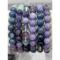 Bracelet Lépidolite Améthyste Fluorite Sodalite Pierres rondes 8mm
