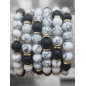 Bracelet Onyx Pierre de lave et inserts dorés Pierres rondes 8mm