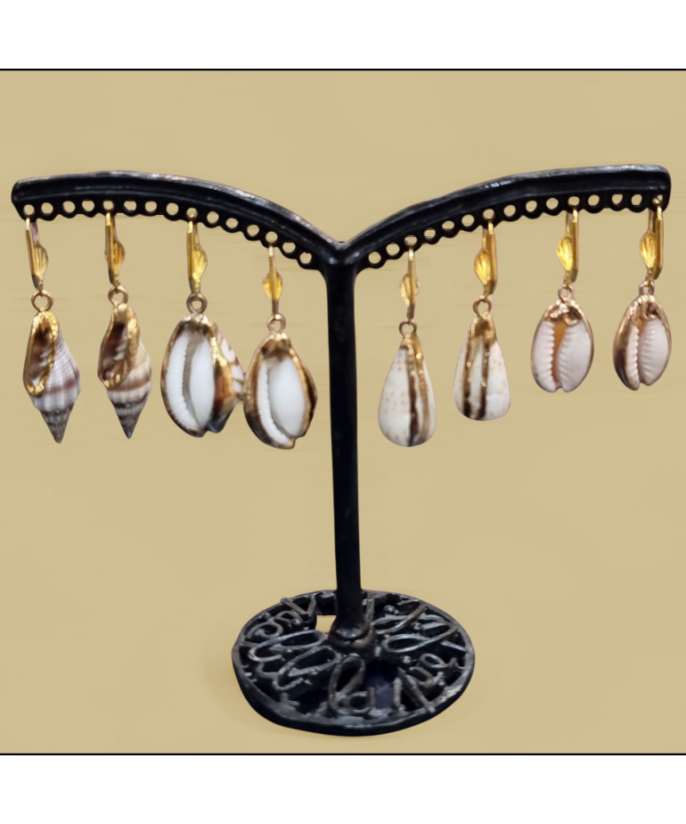 Boucles Coquillages Plaquées or