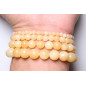Bracelet Calcite jaune pierres rondes