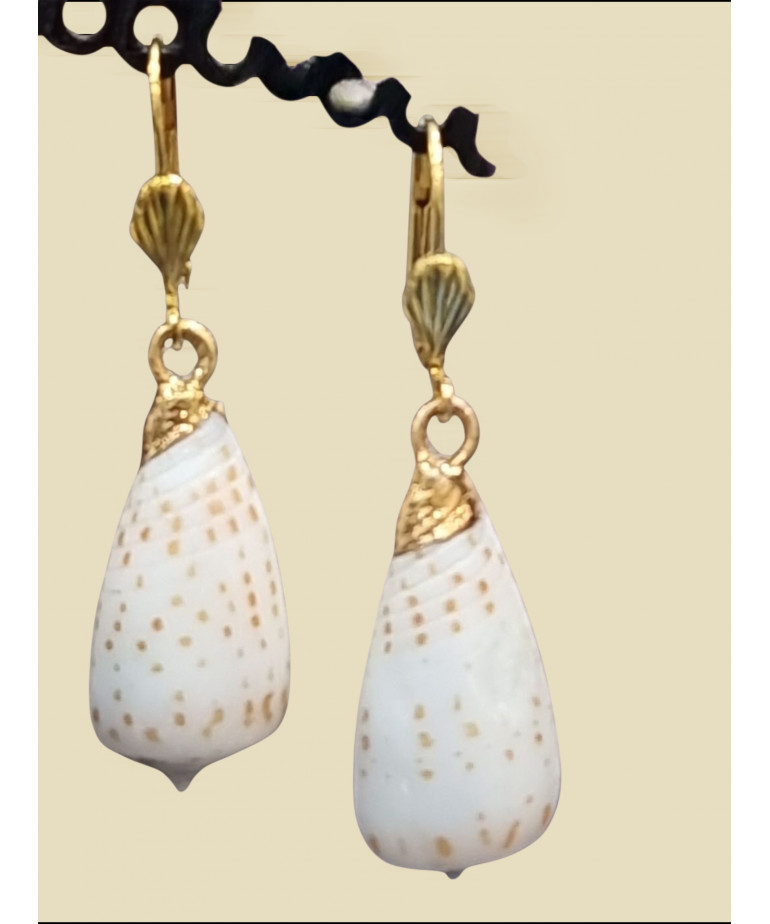 Boucles Coquillages Plaquées or