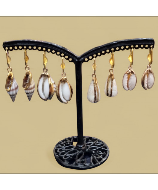 Boucles Coquillages Plaquées or