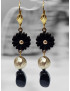 Boucles Bakélite et perle Plaquée or "Créateur" (s)