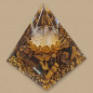 Pyramide Orgonite de protection Œil de tigre et Boule Cristal de roche 6cm (s) Pyramide Orgonite de protection Œil de tigre et Boule Cristal de roche 6cm (s)