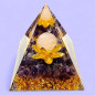 Pyramide Orgonite de protection Améthyste et Boule Quartz rose 6cm (s) Pyramide Orgonite de protection Améthyste et Boule Quartz rose 6cm (s)