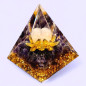 Pyramide Orgonite de protection Améthyste et Boule Quartz rose 6cm (s) Pyramide Orgonite de protection Améthyste et Boule Quartz rose 6cm (s)