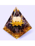 Pyramide Orgonite de protection Améthyste et Boule Quartz rose 6cm (s)