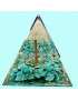 Pyramide Orgonite de protection Turquoise arbre Cristal de roche 6cm (s)