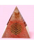 Pyramide Orgonite de protection Quartz cerise Fleur de vie 6cm (s)