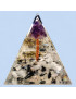 Pyramide Orgonite de protection Pierre de lune et Arbre Améthyste 5cm (s)