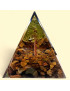 Pyramide Orgonite de protection Œil de tigre et Arbre Péridot 5cm (s)