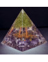 Pyramide Orgonite de protection Améthyste et Arbre Péridot 5cm (s)