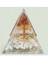 Pyramide Orgonite de protection Howlite  et Arbre Tourmaline rose 5cm (s)