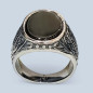 Bague Onyx Acier inox Taille 53 (s)