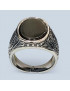Bague Onyx Acier inox Taille 53