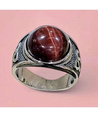 Bague Œil de Taureau Acier inox